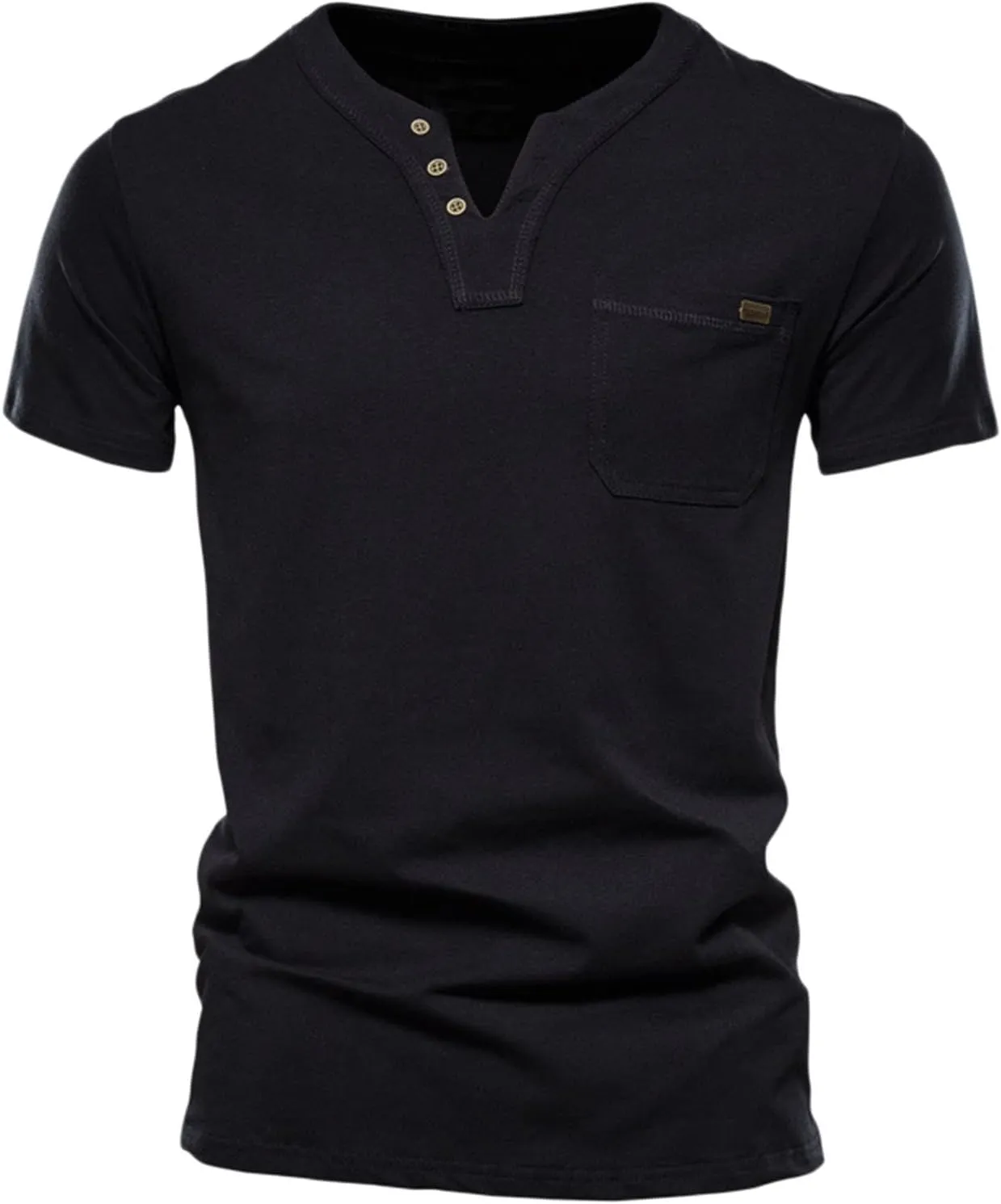 2 Pack Men's Workout Shirts Crewneck Short Sleeve Cotton T-Shirts Stretch Solid Fitted Muscle Cut Shirt Workout Tees