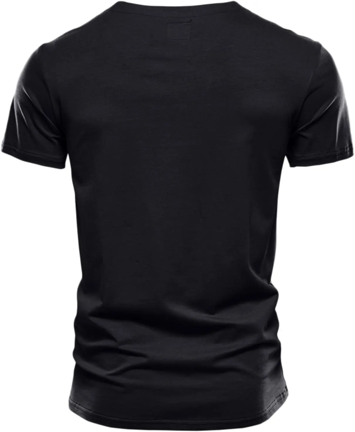 2 Pack Men's Workout Shirts Crewneck Short Sleeve Cotton T-Shirts Stretch Solid Fitted Muscle Cut Shirt Workout Tees