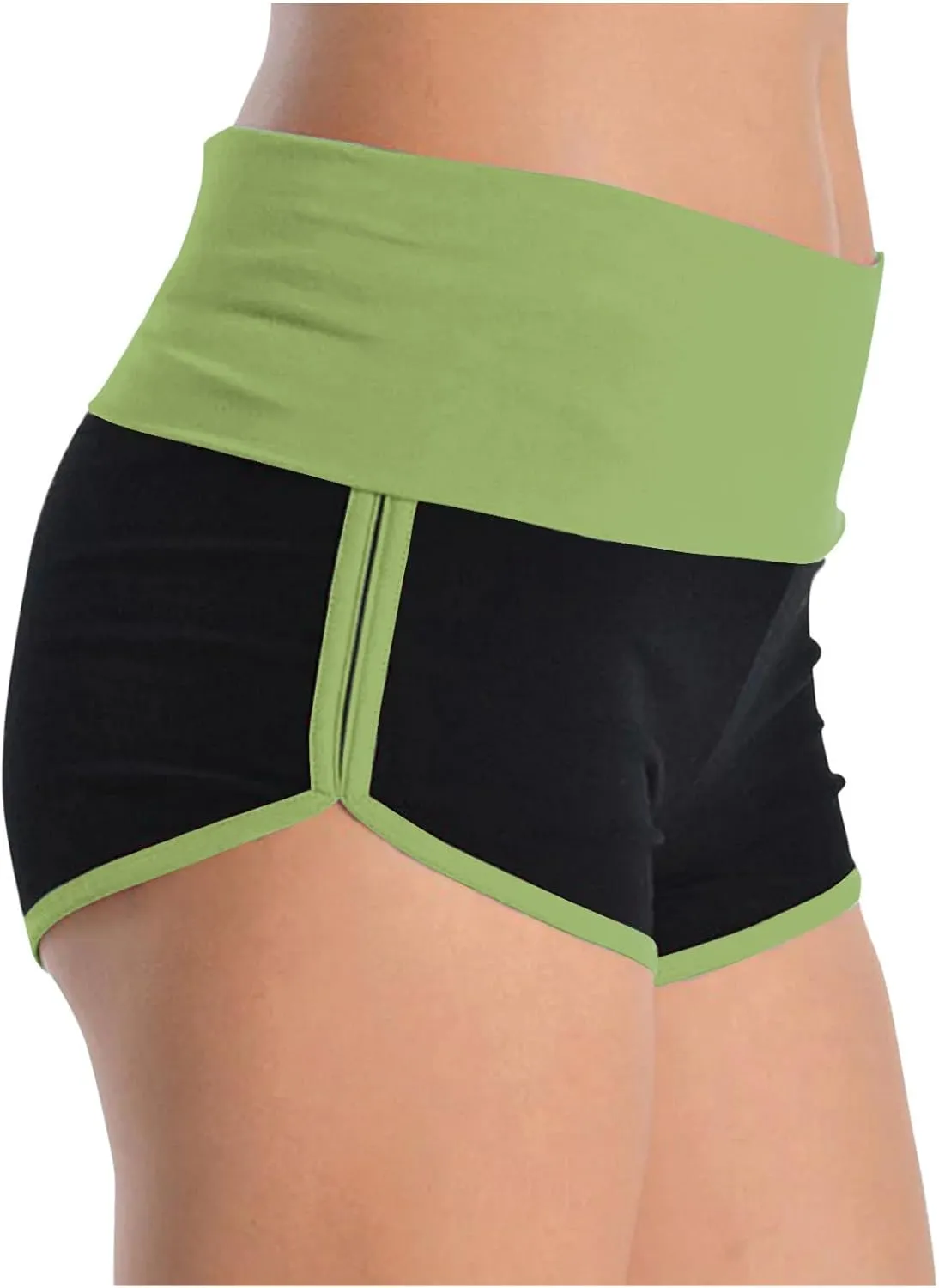 2 Pack Women's Athletic Shorts High Waisted Running Workout Short Pants Tummy Control Quick Dry Gym Shorts for Yoga