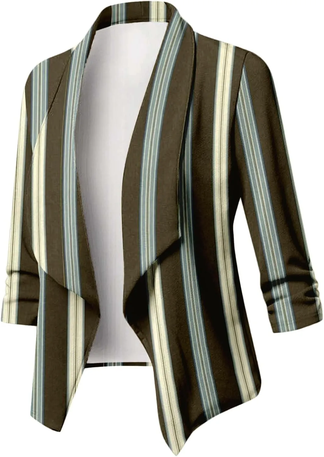 2023 Casual Blazer Jacket for Women Trendy Long Sleeve Open Front Work Office Blazers Lapel Button Business Jacket Coats