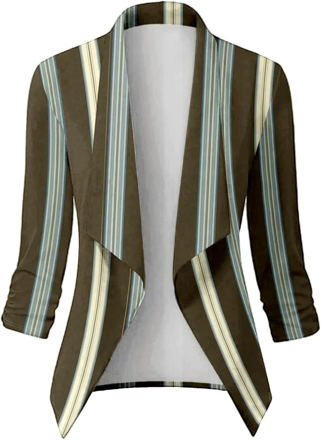 2023 Casual Blazer Jacket for Women Trendy Long Sleeve Open Front Work Office Blazers Lapel Button Business Jacket Coats