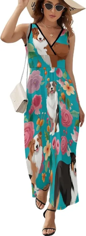 2025 Summer Tank Dress Wrap Sleeveless Adjustable Holiday Dress