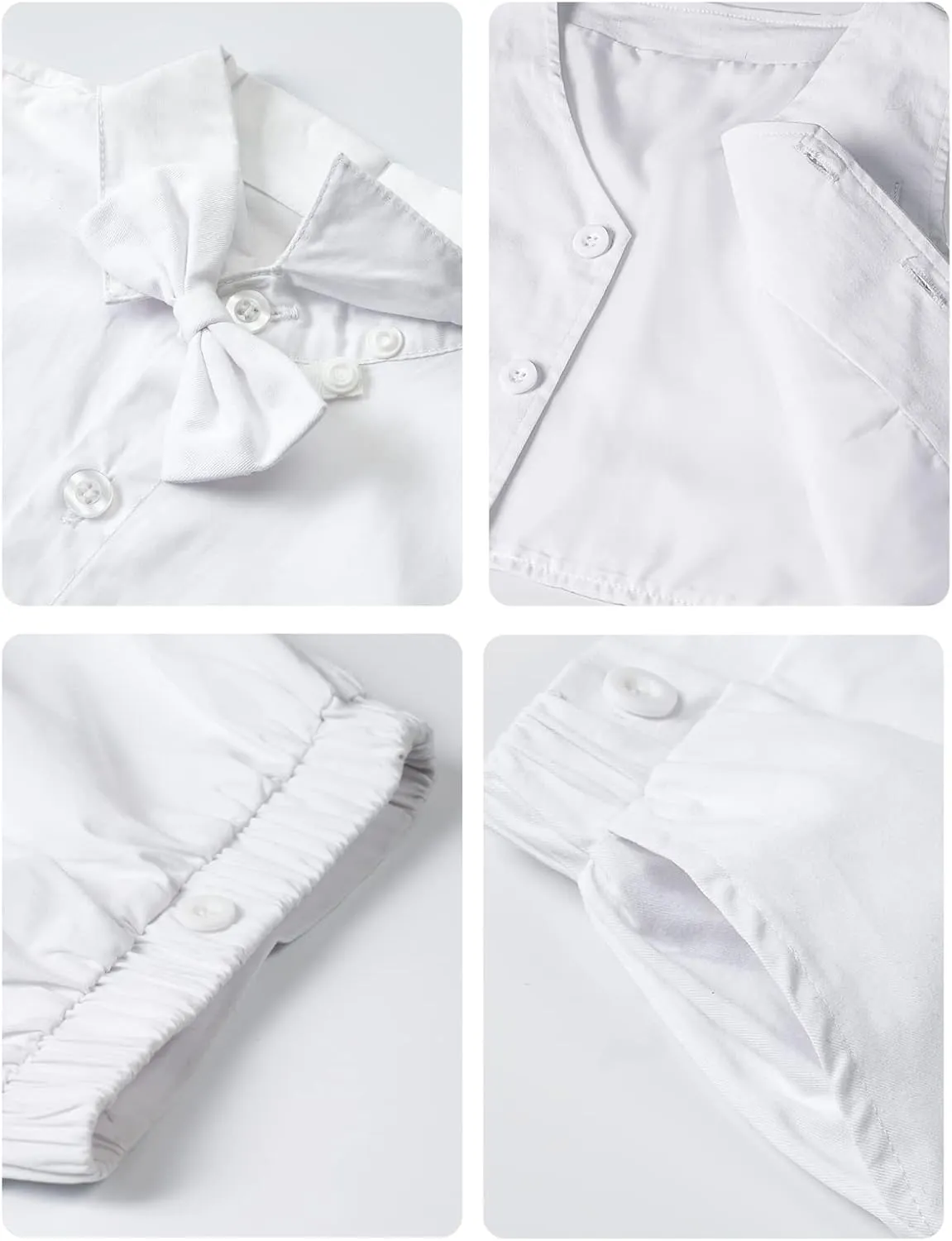 A&J DESIGN Baby Boys Formal Outfit Toddler Wedding Dress Clothes Kids Gentleman Suit Pants Set with Suspender