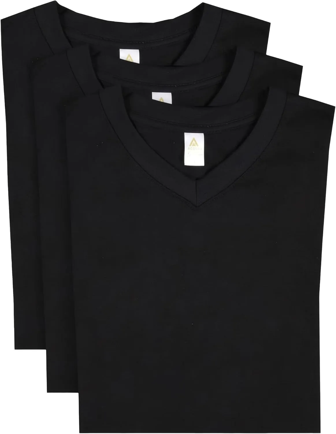 Access Men's V Neck T Shirts, Comfortable, and Stylish Heavyweight Short Sleeve Cotton V Neck T Shirts for Men, 3-Pack