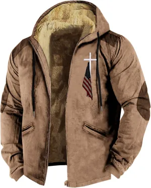 ADJHDFH Men’S Sherpa Lined Two Pocket Hooded Trucker Jacket 5Xl Mens Jacket Full Zip Hoodie Men Sherpa Lined Hoodie For Men
