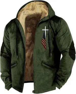 ADJHDFH Men’S Sherpa Lined Two Pocket Hooded Trucker Jacket 5Xl Mens Jacket Full Zip Hoodie Men Sherpa Lined Hoodie For Men
