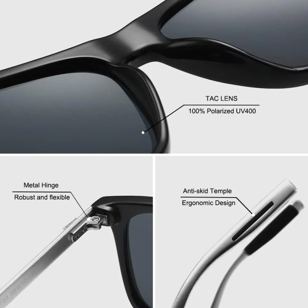Aluminium Magnesium Polarized Sunglasses For Men Luxury Designer Retro Vintage Fashion Sun Glasses