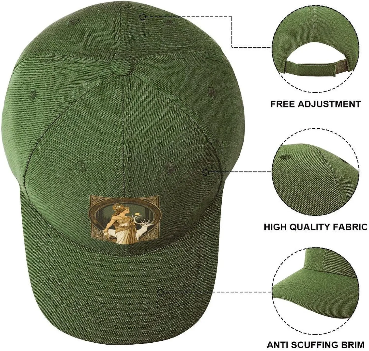 Artemis Goddess Greek Mythology Baseball Cap Classic Golf Dad Hat Adjustable Trucker Hats Printing Plain Cap