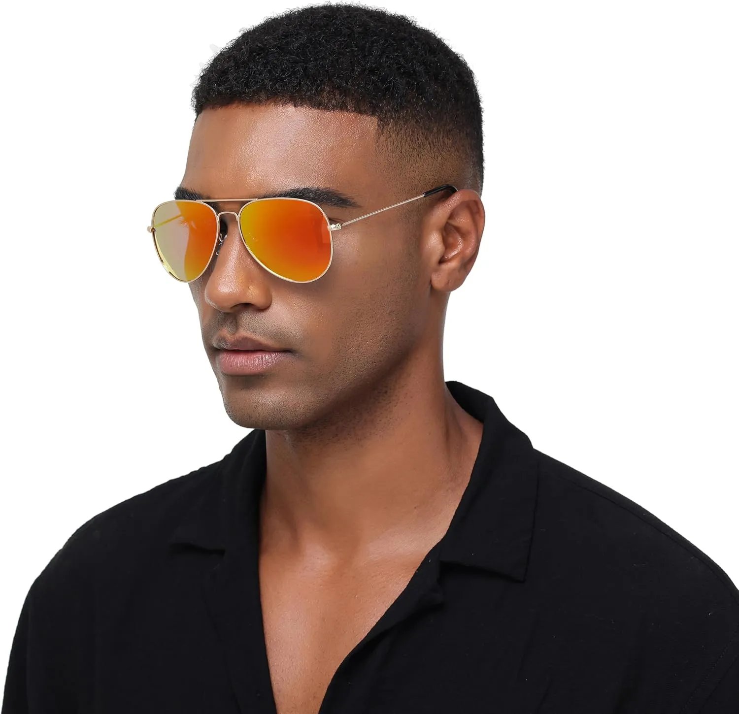 Aviator Sunglasses for Men Women Mirrored Lens UV400 Protection Lightweight Polarized Aviators Sunglasses