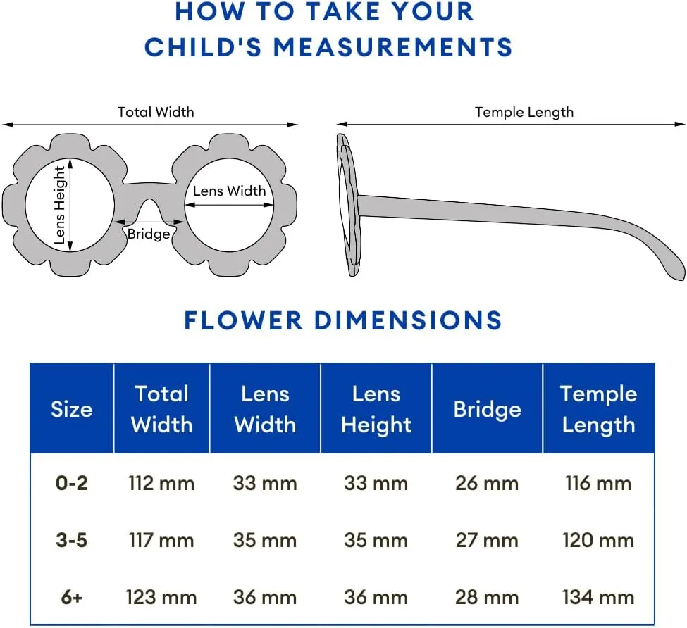 Babiators Children’s Flower Shaped UV Sunglasses - Bendable, Flexible, Durable, Baby Safe | Multiple Sizes