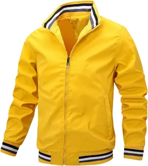 BIFUTON Winter Jackets for Men,Men's Lightweight Bomber Jacket Casual Spring Fall Windbreaker Zip Up Sportswear Coat Tops