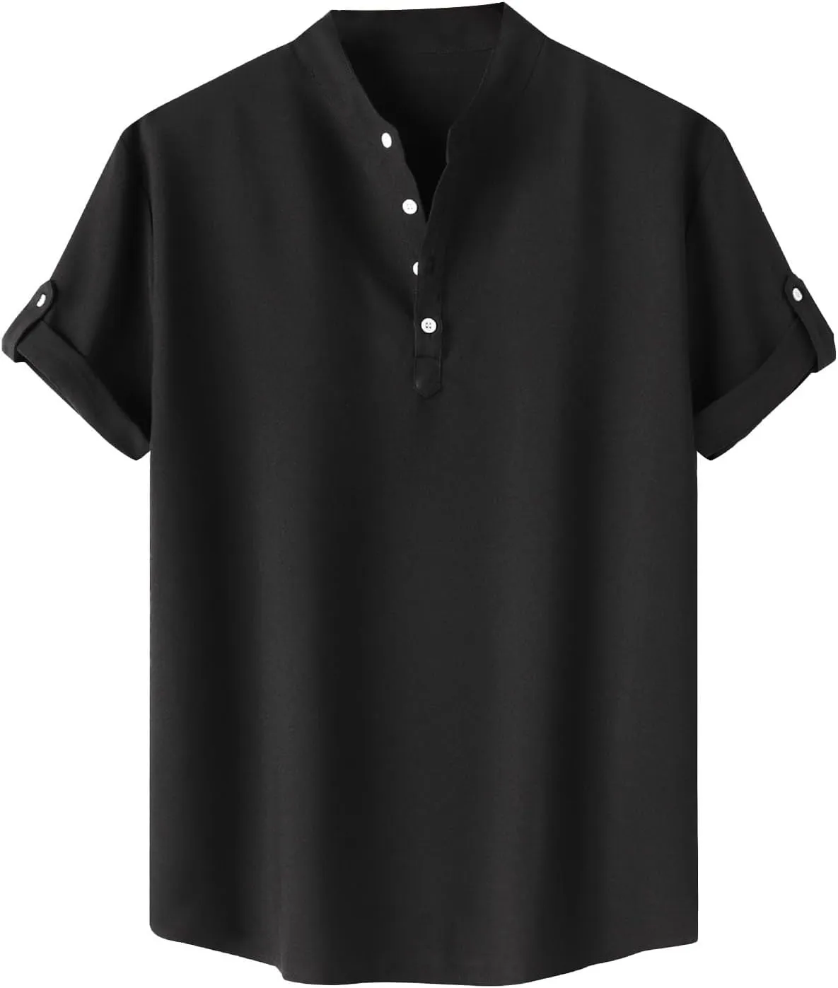 Big and Tall T-Shirts for Men Oversized Summer Short Sleeve Tee Tops Stylish Quick Dry V Neck Button Henley Shirts
