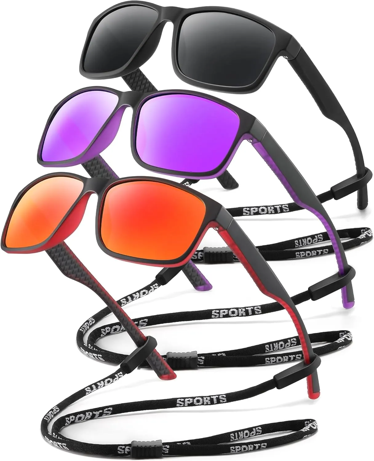 Black Polarized Sunglasses Men - Mens/Womens Sunglasses with UV Blocking for Driving and Hiking