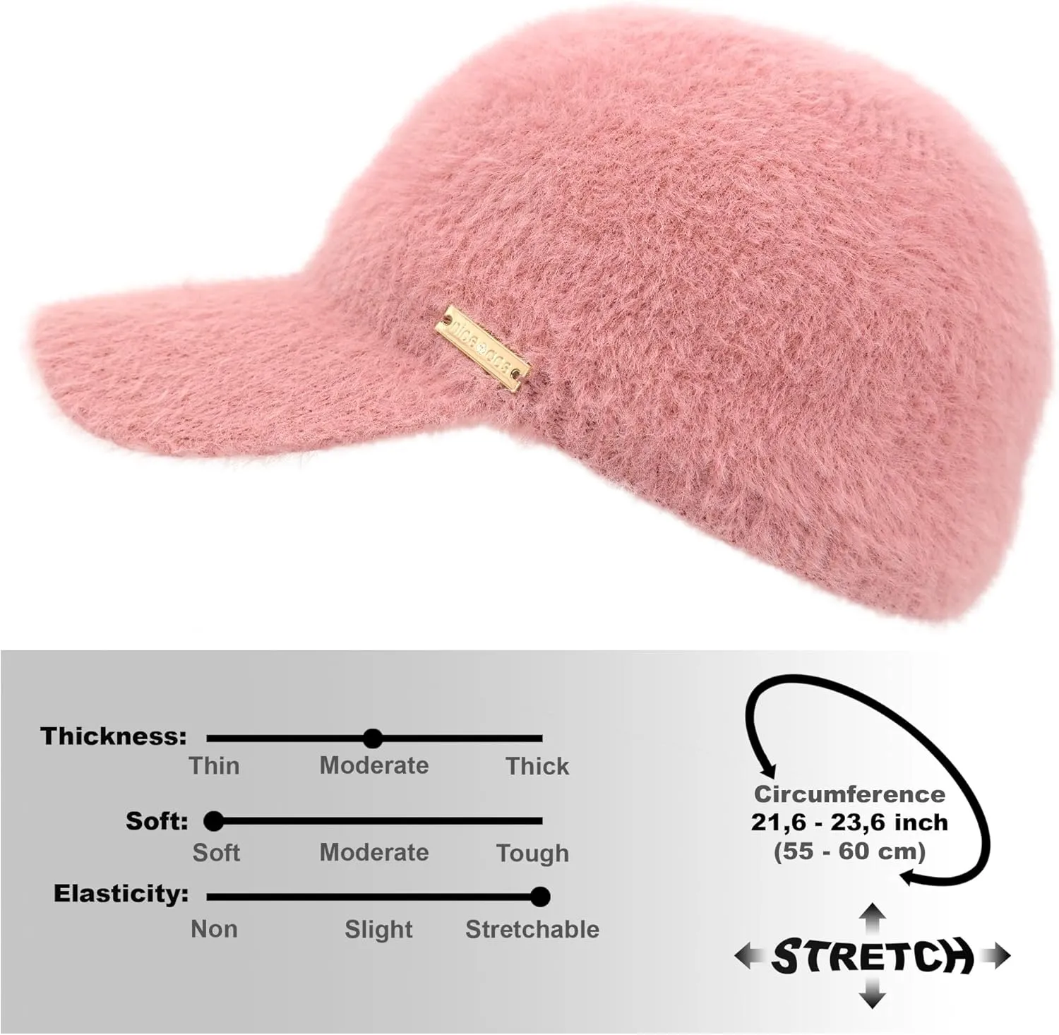 Braxton Beanie Visor - Womens Winter Wool Knit Hat with Brim - Billed Knit Cap Newsboy Hats