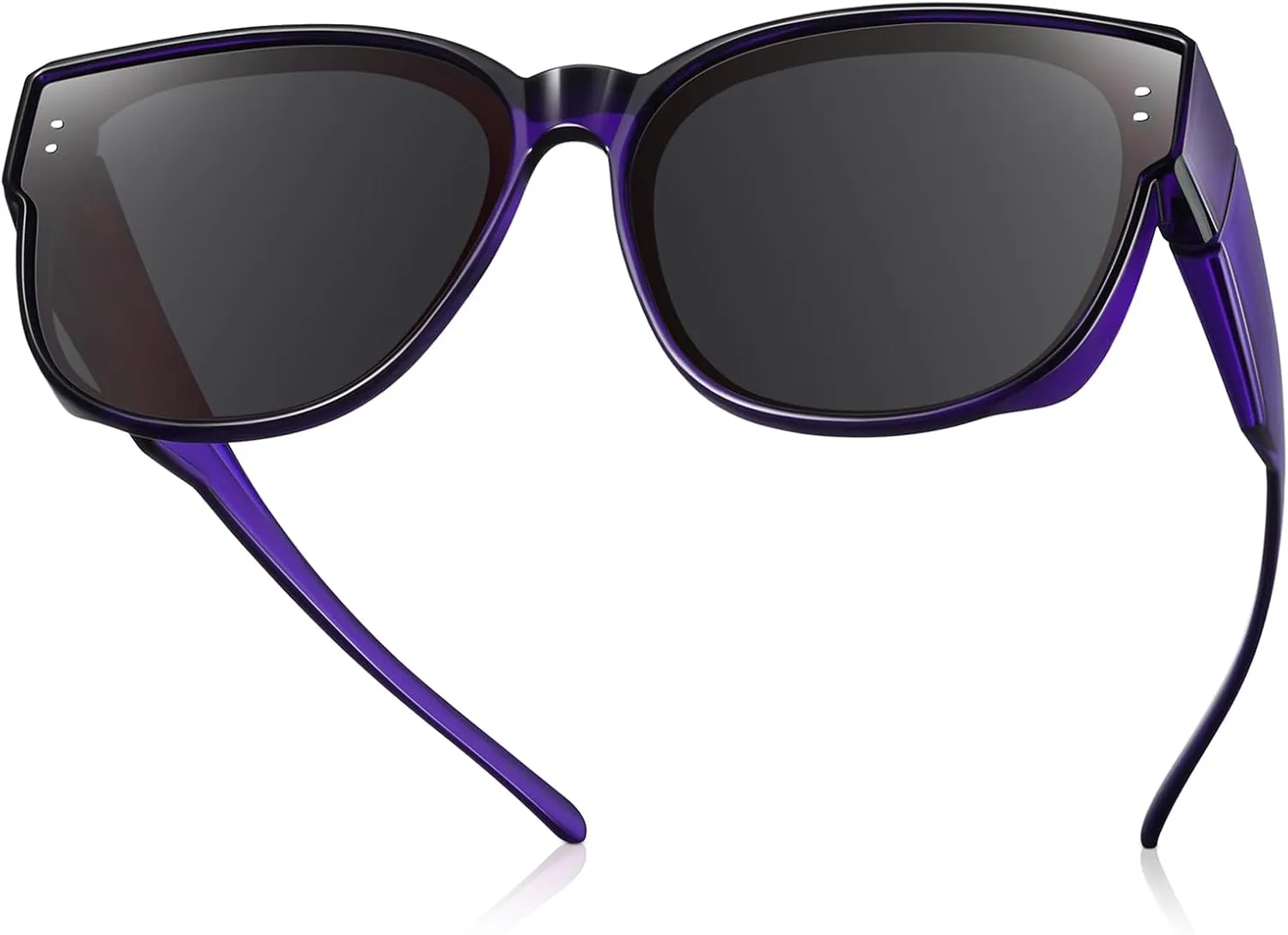 Br’Guras Polarized Oversized Fit over Sunglasses Over Glasses with Cat Eye Frame for Women&Men