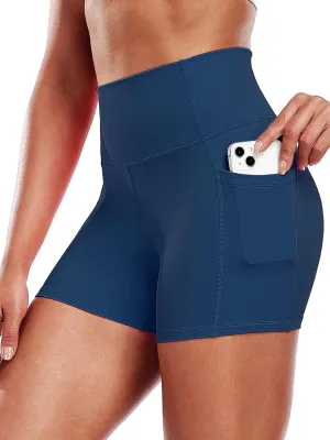 CADMUS Women's Biker Yoga Shorts with Pockets High Waisted Ultra - Comfort Athletic Running Shorts