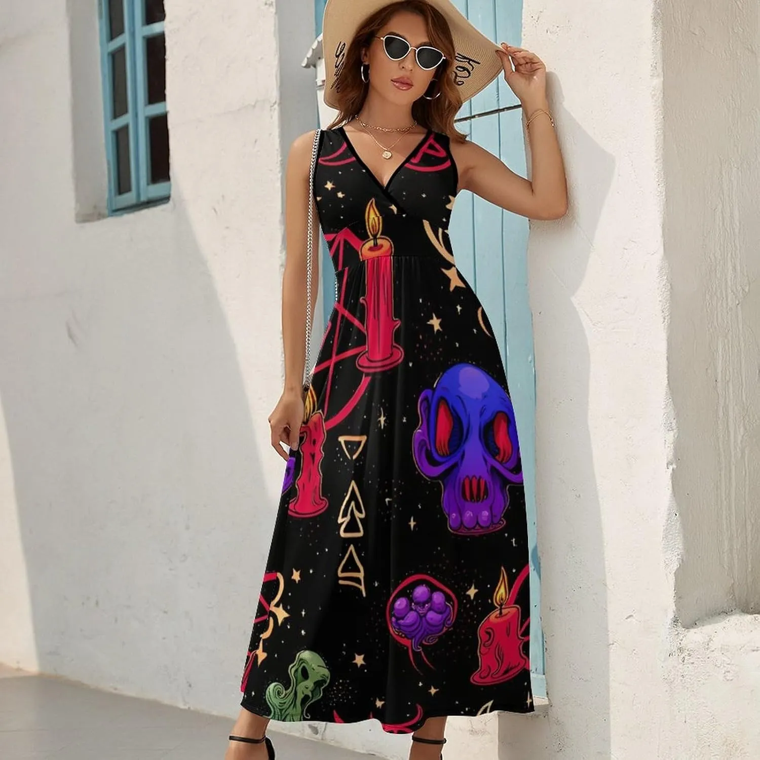 Casual Summer Tunic Dress Wrap Sleeveless Bodycon Beach Swing Dress
