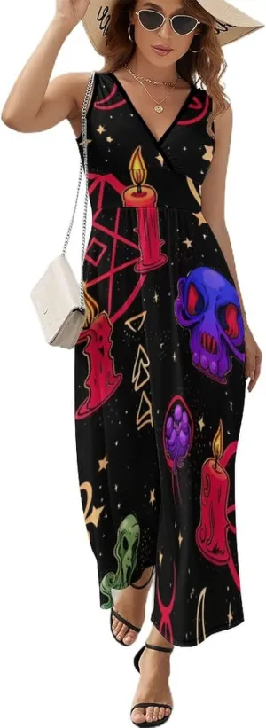 Casual Summer Tunic Dress Wrap Sleeveless Bodycon Beach Swing Dress