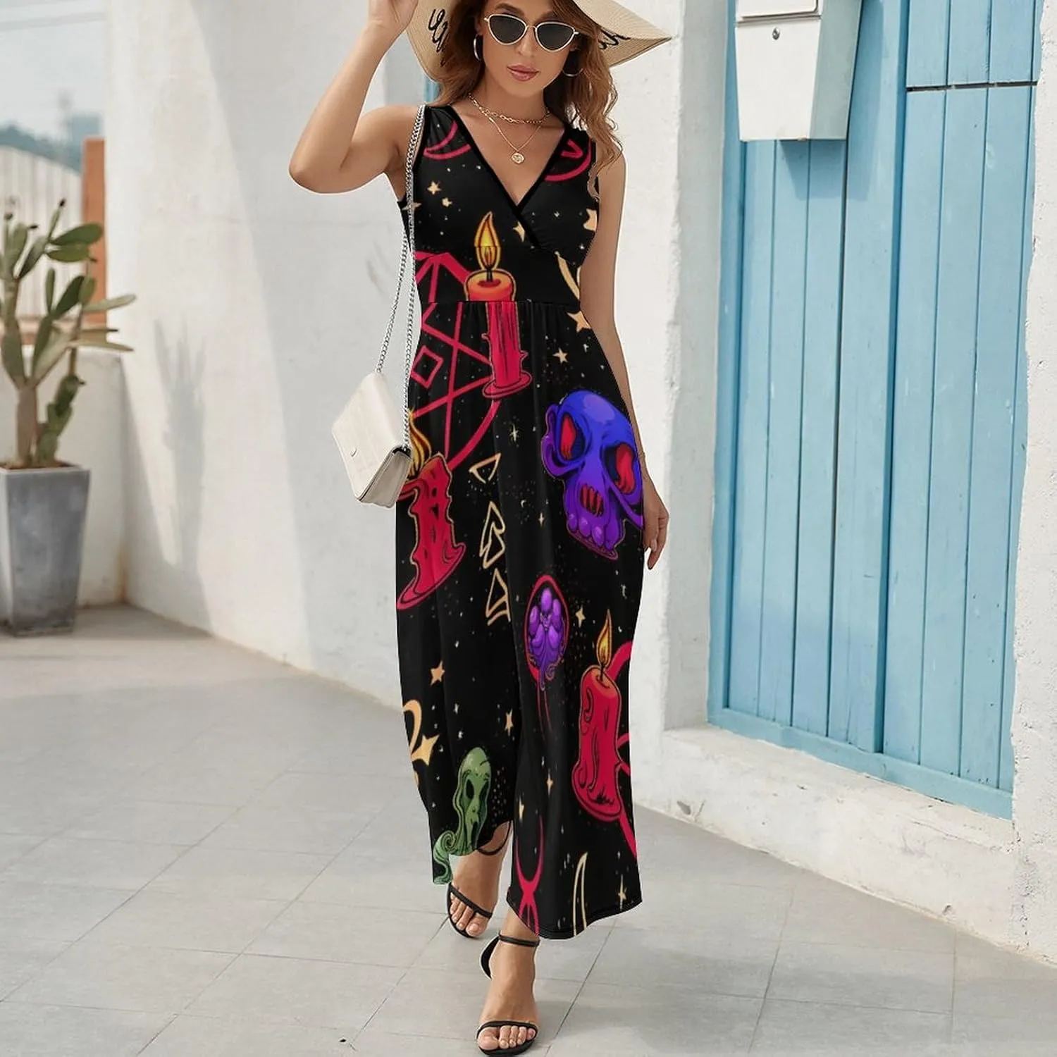 Casual Summer Tunic Dress Wrap Sleeveless Bodycon Beach Swing Dress