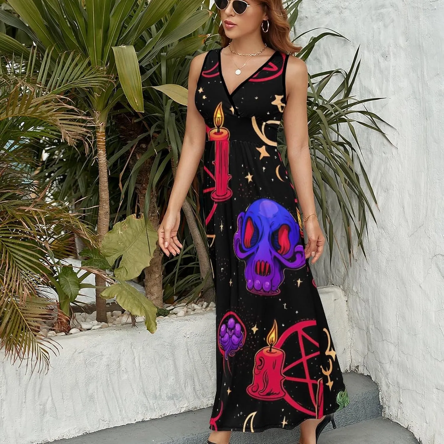 Casual Summer Tunic Dress Wrap Sleeveless Bodycon Beach Swing Dress