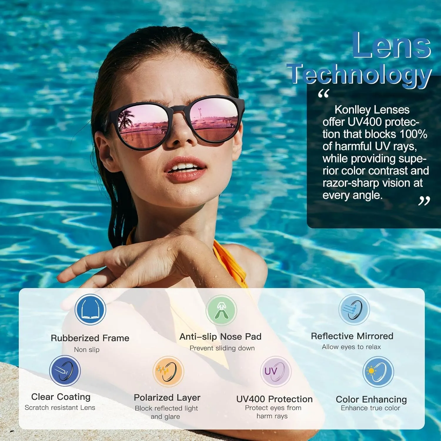 Cat Eye Sunglasses Retro Vintage Eyewear Non-slip Round Sunglasses for Men & Women Polarized/Non-Polarized Lens UV Protection