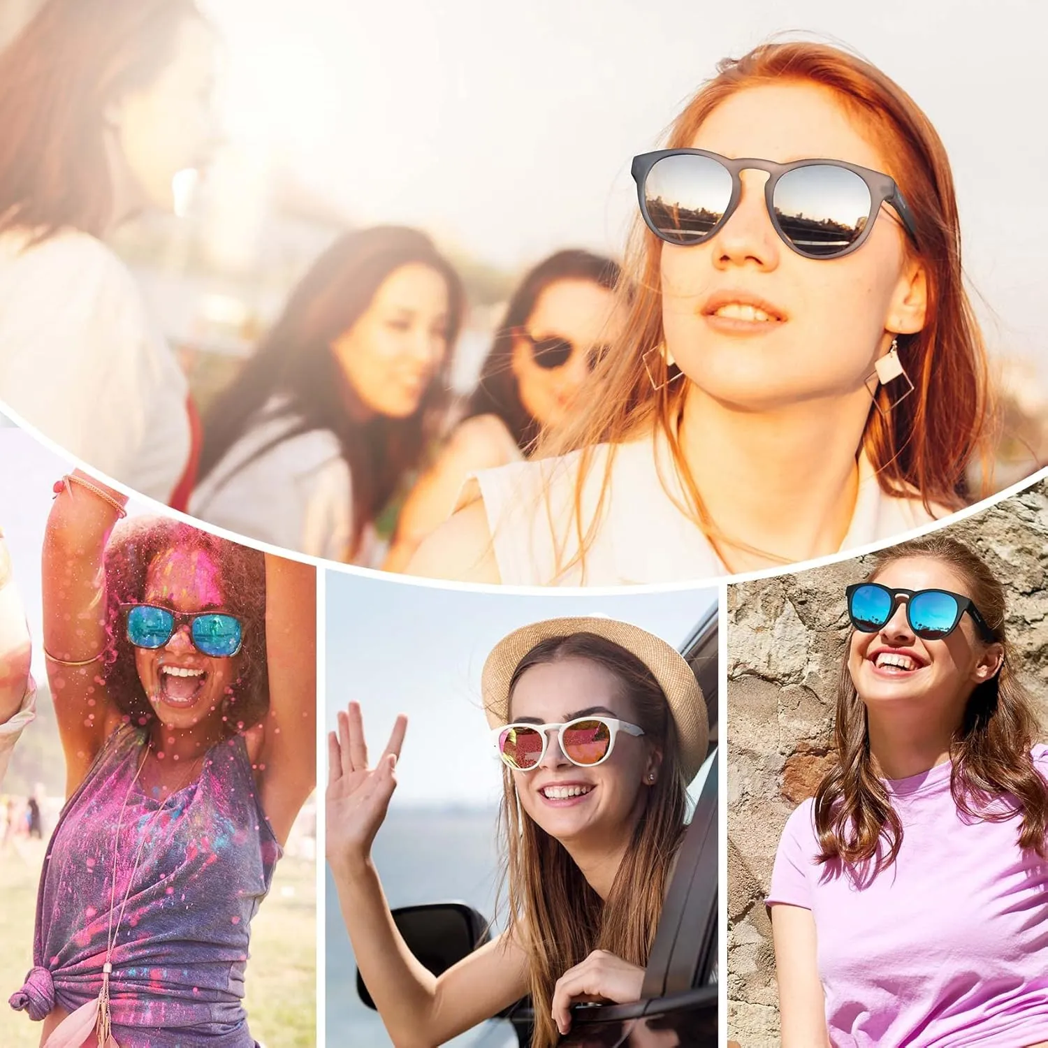 Cat Eye Sunglasses Retro Vintage Eyewear Non-slip Round Sunglasses for Men & Women Polarized/Non-Polarized Lens UV Protection