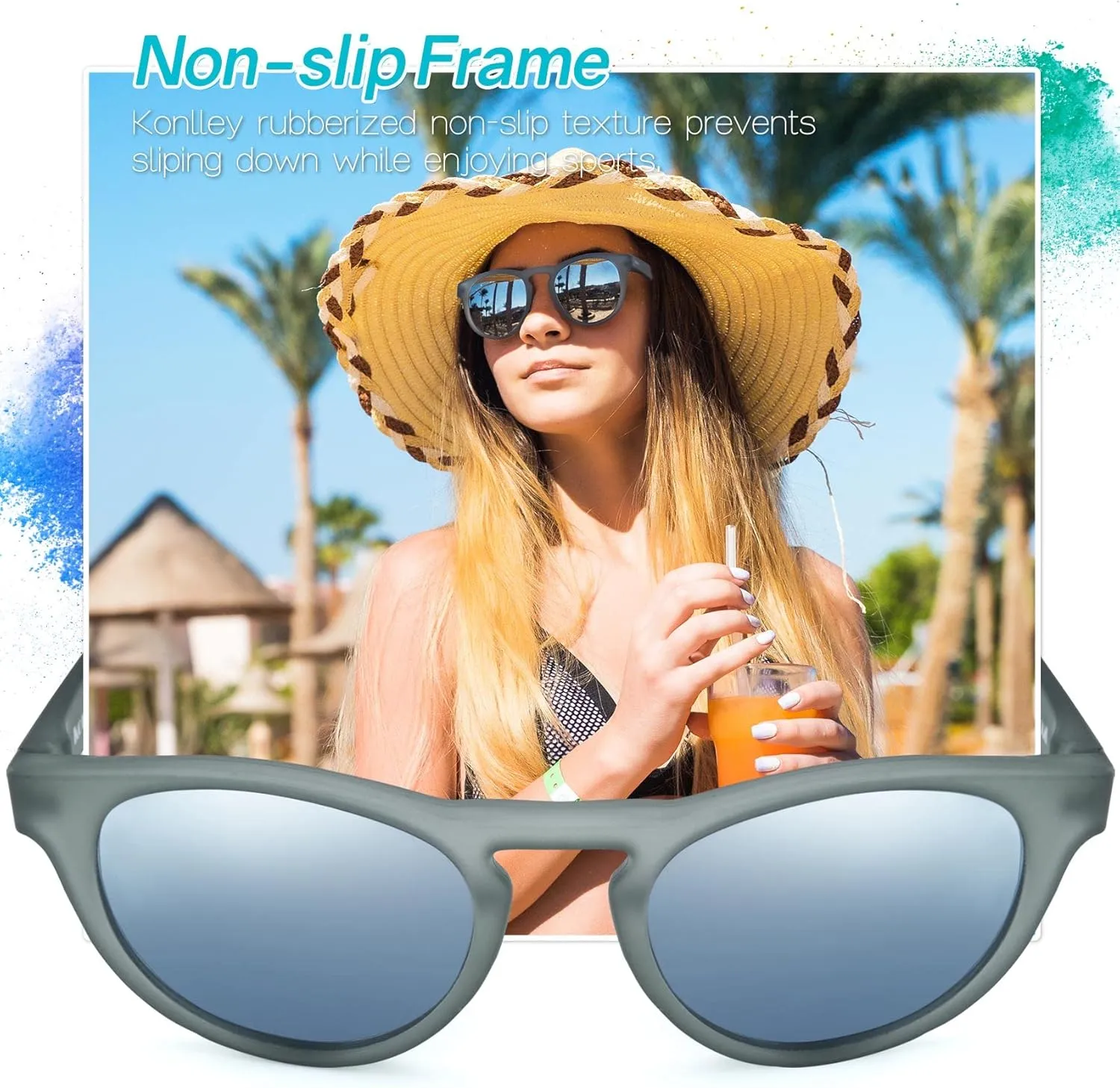 Cat Eye Sunglasses Retro Vintage Eyewear Non-slip Round Sunglasses for Men & Women Polarized/Non-Polarized Lens UV Protection