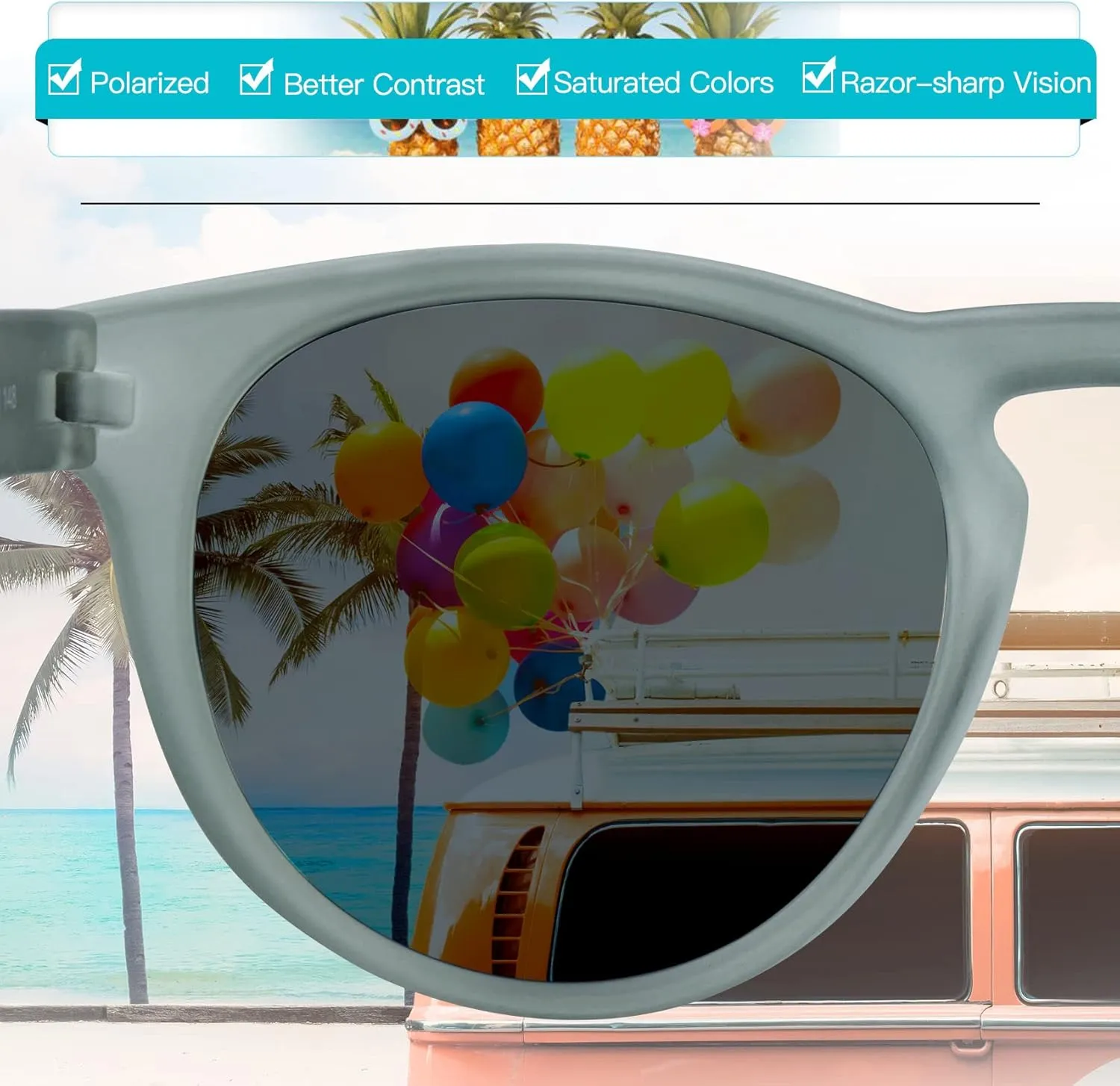 Cat Eye Sunglasses Retro Vintage Eyewear Non-slip Round Sunglasses for Men & Women Polarized/Non-Polarized Lens UV Protection