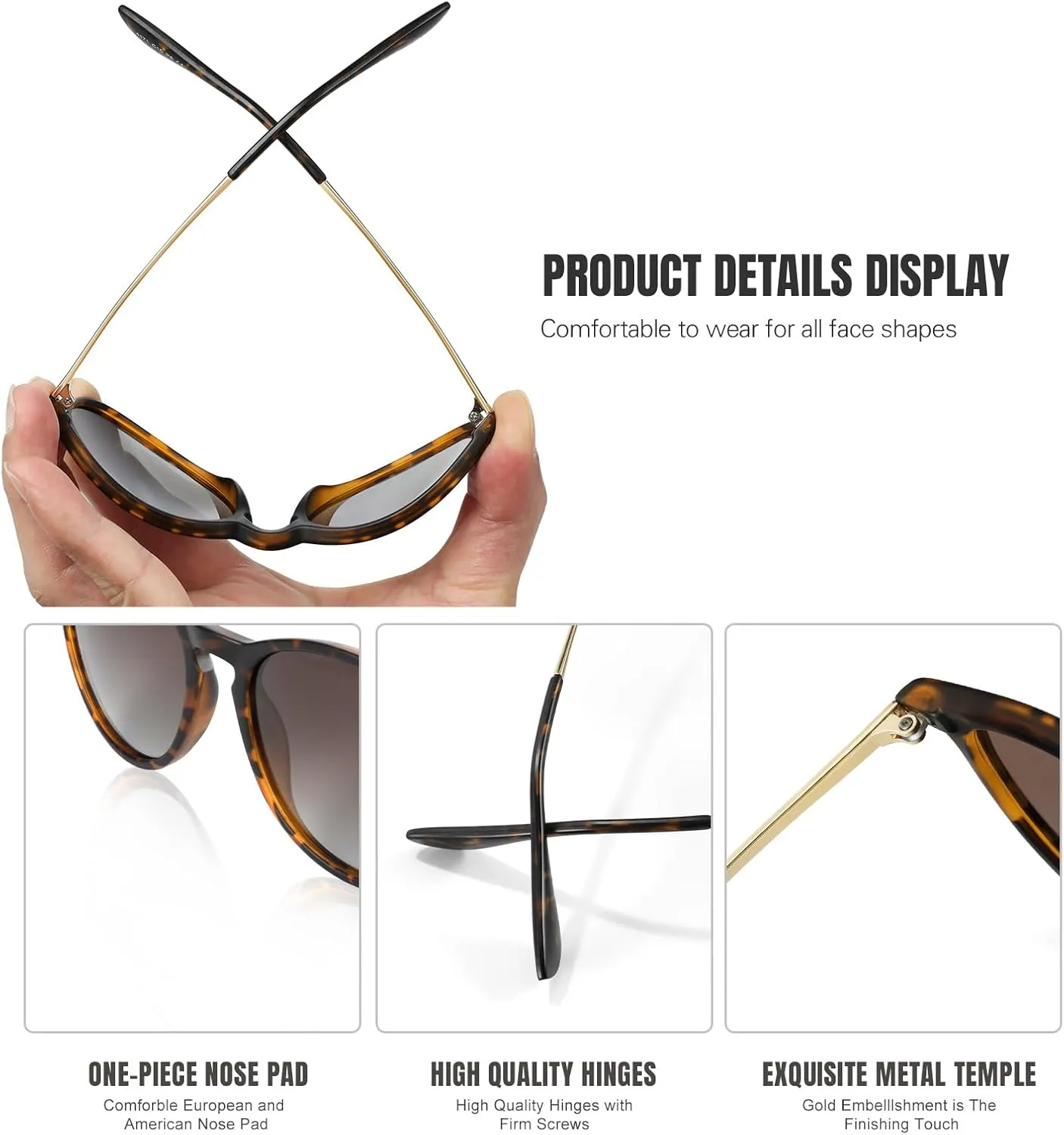 CHBP Polarized Sunglasses for Women Men - Trendy 2025 Vintage Classic Retro Round Mirrored Lens Designer Style