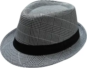 Classic Fedoras Hats Cap Short Brim Panama Jazz Hat for Men Women Costume Accessories,Black