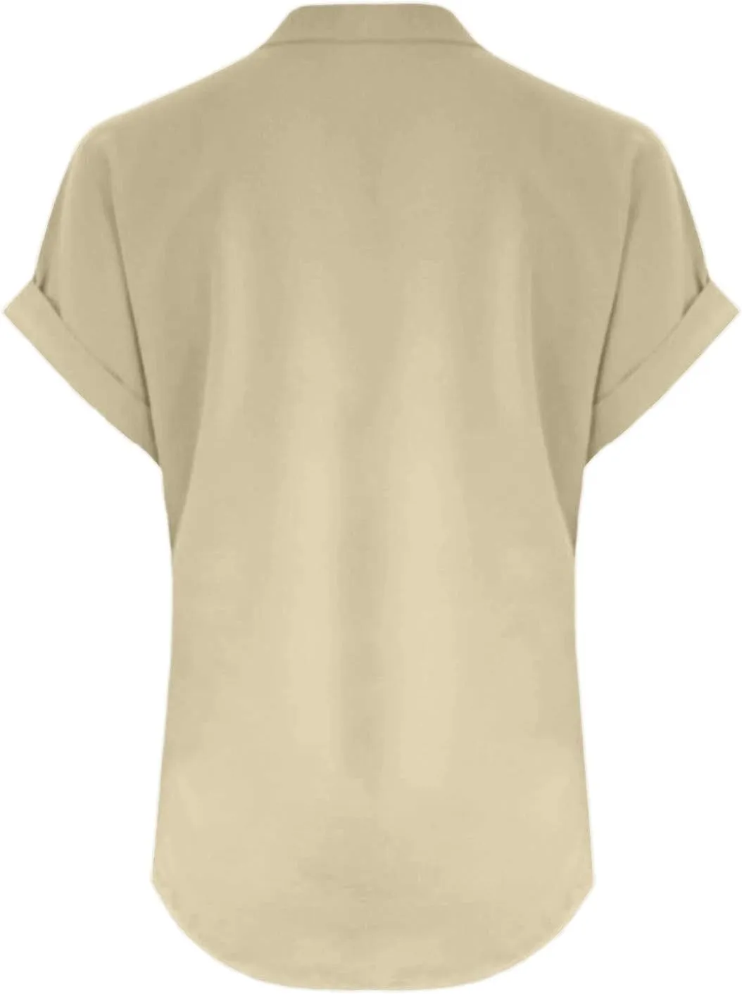 Cotton Linen Shirts for Women Short Sleeve Summer Tops Button V Neck T Shirt Basic Tee Business Casual Outfits Clothes