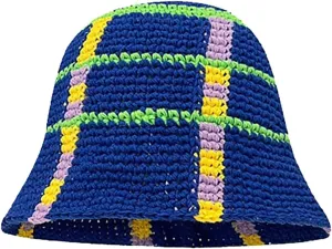 Crochet Bucket Hat for Women Handmade Knit Cutout Floral Buckets Knit Cap Handmade Foldable Floppy Beach Hat