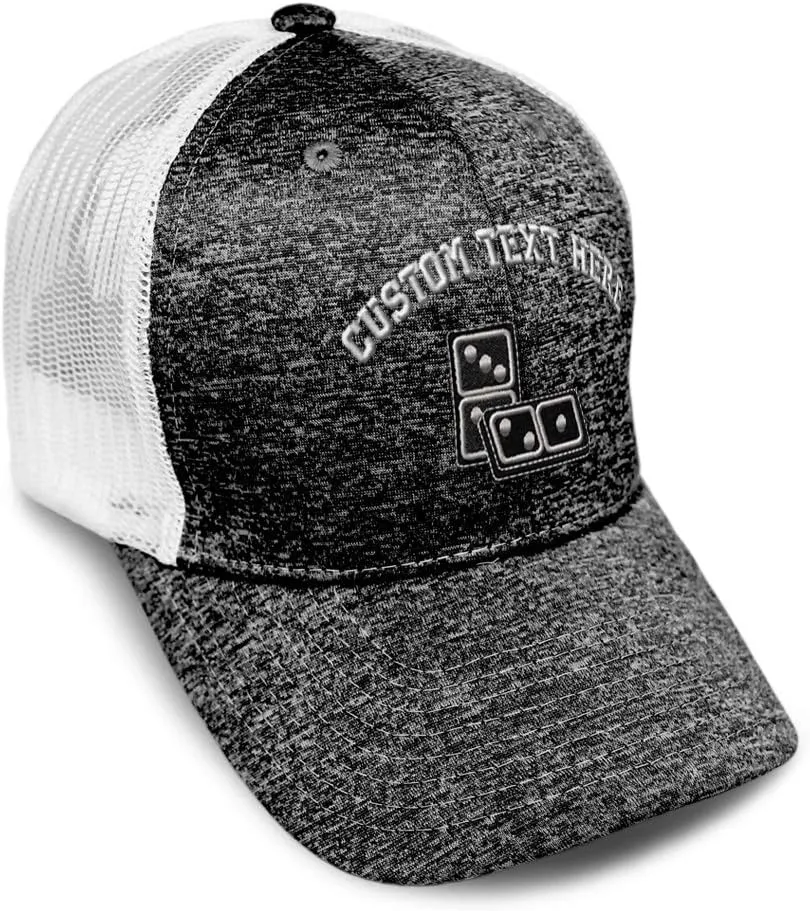 Custom Trucker Hat Jersey Baseball Cap Dominos Game A Embroidery for Men & Women