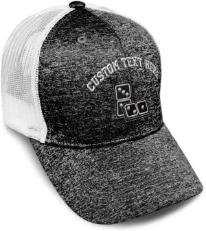 Custom Trucker Hat Jersey Baseball Cap Dominos Game A Embroidery for Men & Women