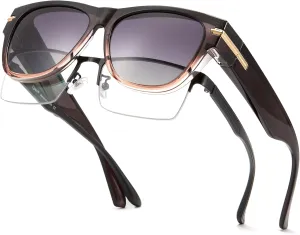 Cyxus Polarized Sunglasses fit over Prescription Glasses for Men and Women UV Protection 1112