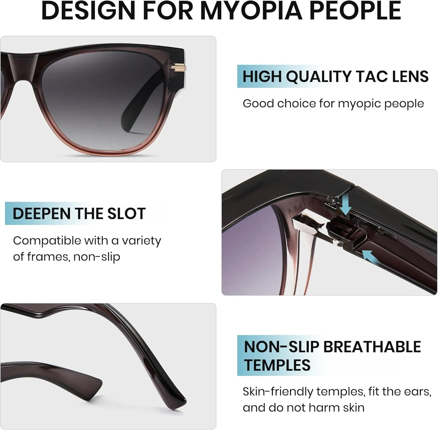 Cyxus Polarized Sunglasses fit over Prescription Glasses for Men and Women UV Protection 1112
