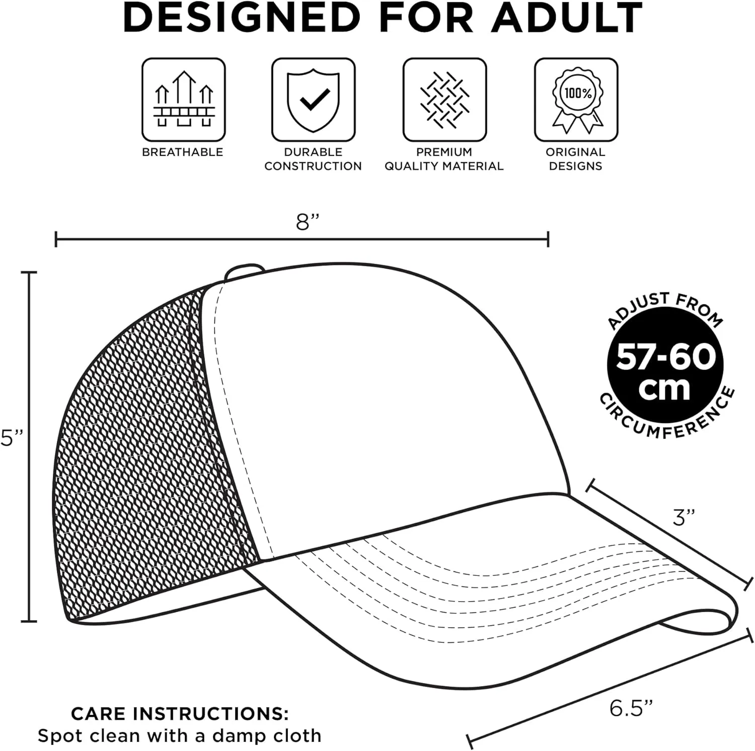 Disney Adult Trucker Hat, Mickey Mouse Mesh Snapback Baseball Cap