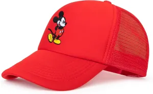 Disney Adult Trucker Hat, Mickey Mouse Mesh Snapback Baseball Cap