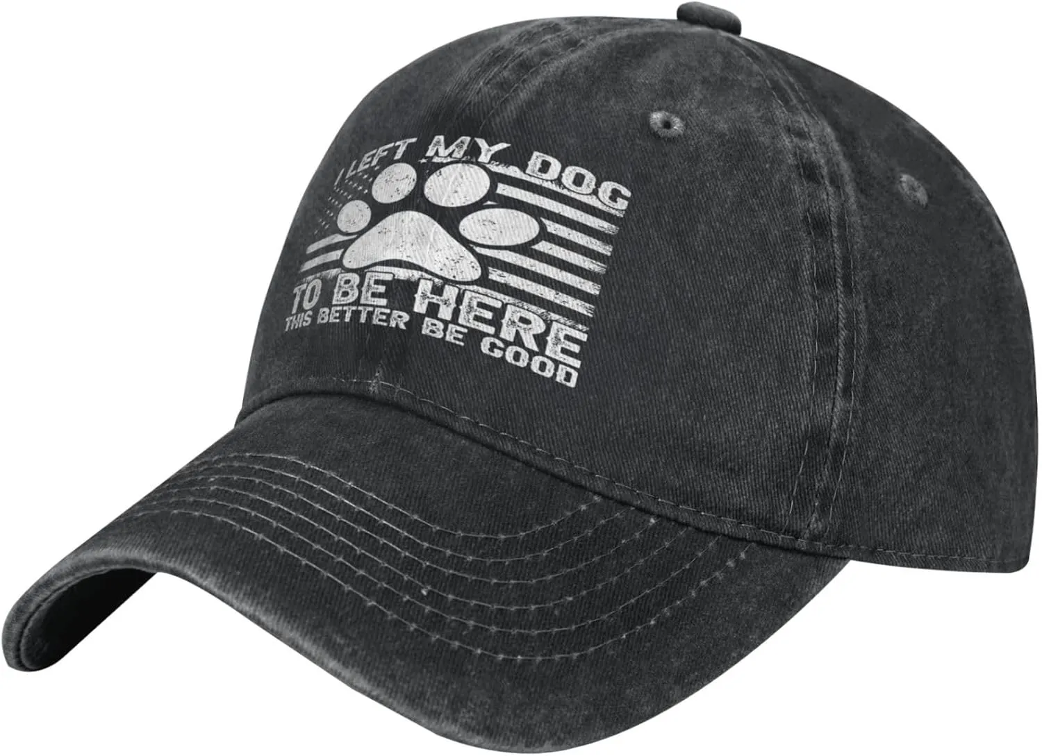 Dog Hat I Left My Dog to Be Here This Better Be Good Hat for Men Black Women Funny Gag Baseball Cap for Dad Dirty
