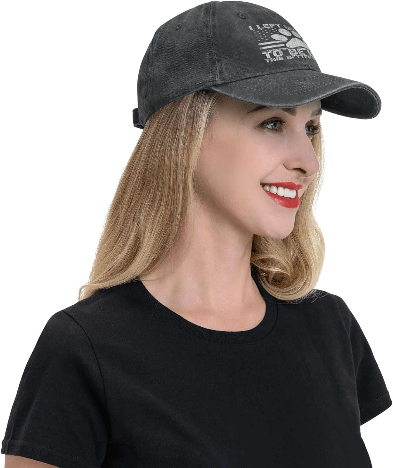 Dog Hat I Left My Dog to Be Here This Better Be Good Hat for Men Black Women Funny Gag Baseball Cap for Dad Dirty