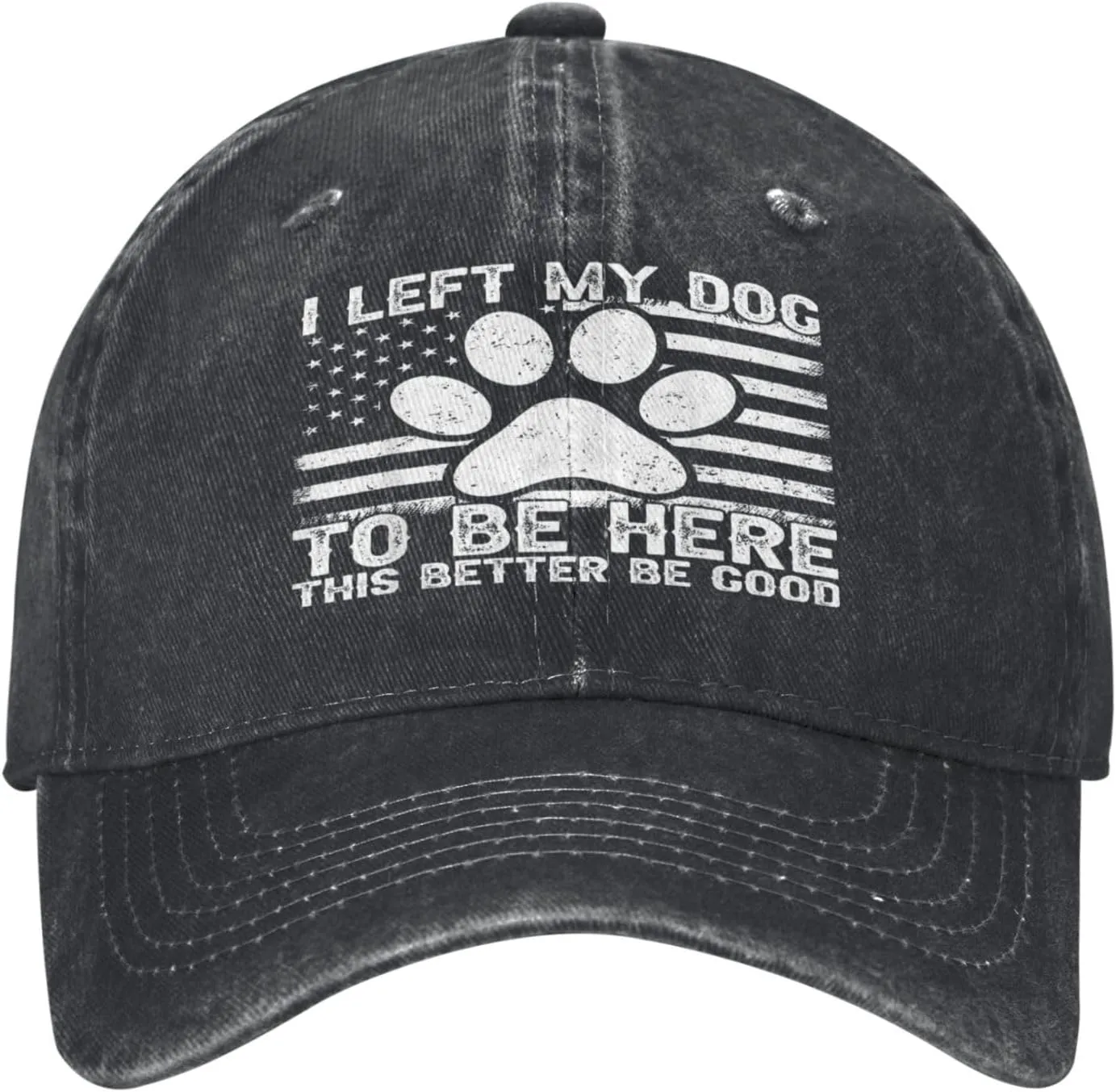 Dog Hat I Left My Dog to Be Here This Better Be Good Hat for Men Black Women Funny Gag Baseball Cap for Dad Dirty