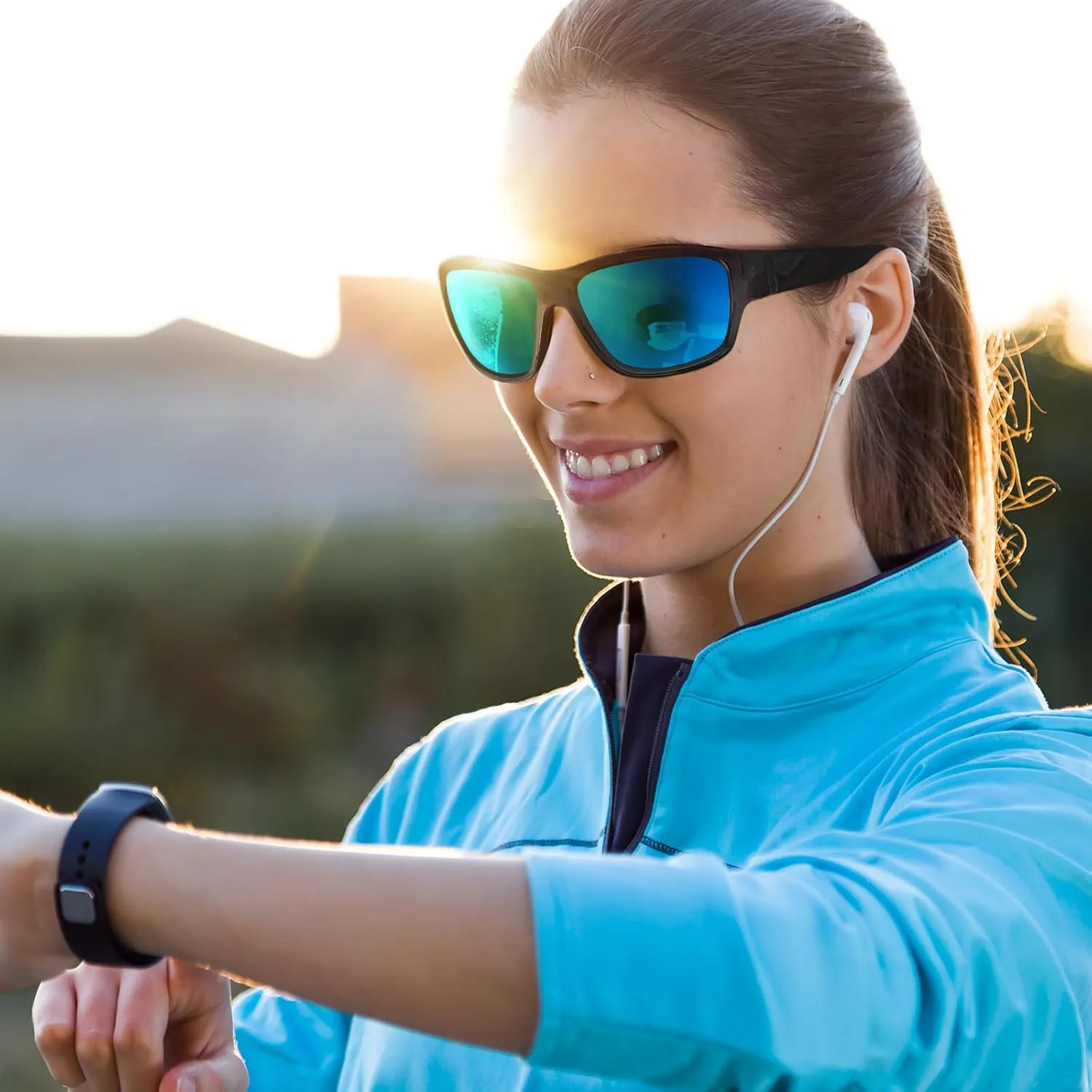 Dollger Polarized Sports Sunglasses for Men Women, UV400 Protection Shades for Running Fishing Cycling Driving Golf