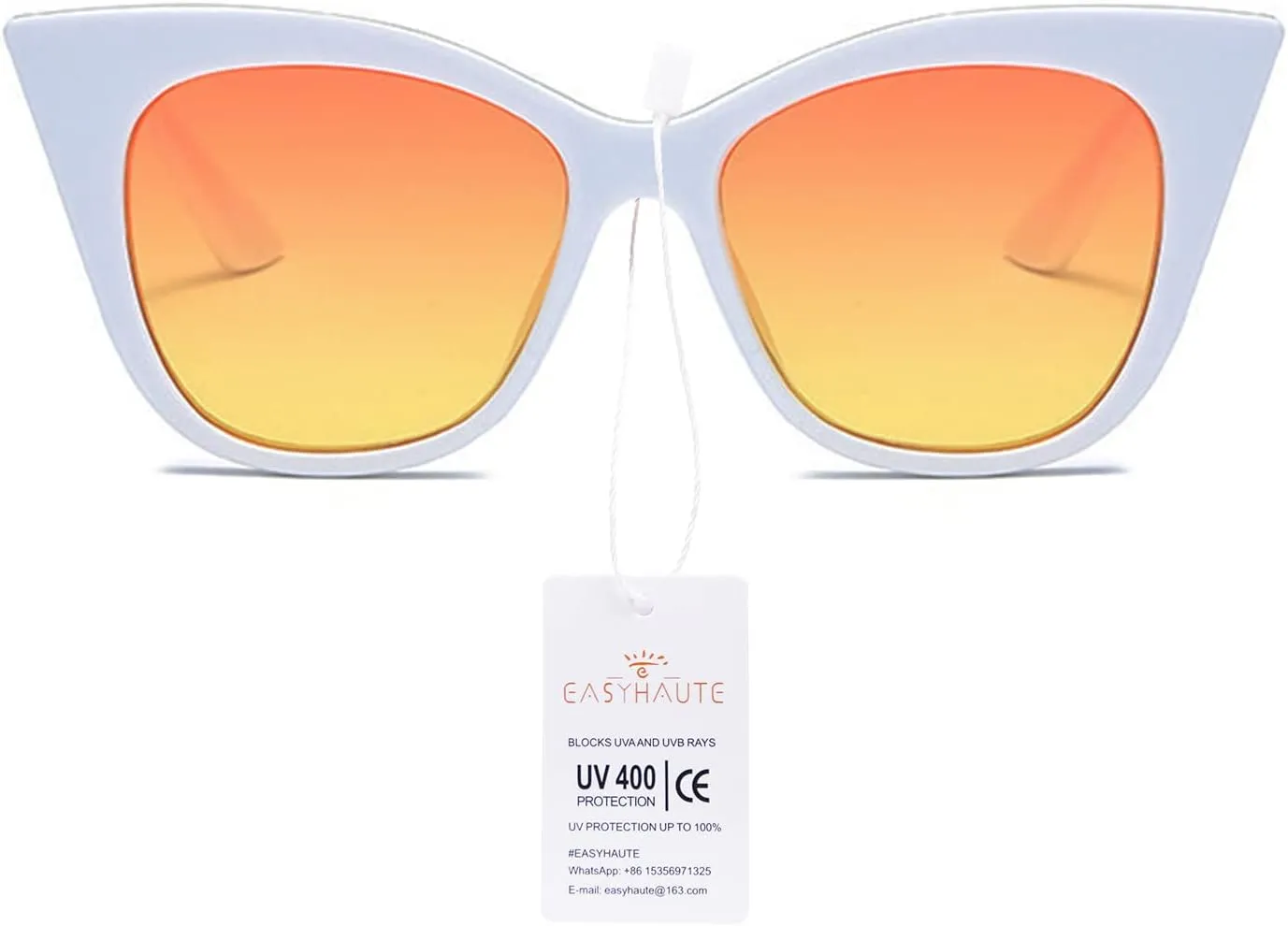 EASYHAUTE Cat Eye Sunglasses for Women Retro Cateye Frame - Vintage 90s UV400 Protection Sunnies, Chic Shades for Small Face