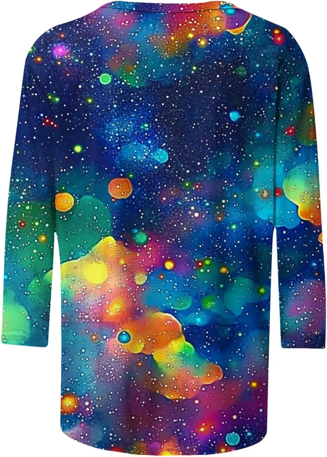 Elbow Sleeve Oversized Tshirt Shirts for Women Gradient Crew Neck Casual Pullover Printed Graphic Tee Top Tunic S-3XL