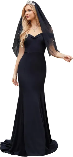 Ever-Pretty Women's Off-Shoulder Mermaid Sweep Train Long Wedding Dresses for Bride 0247