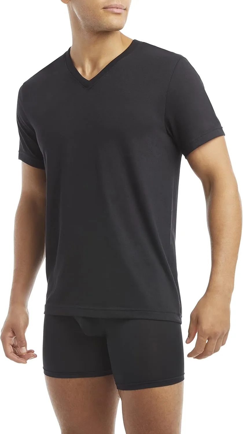 Evolve Men's Performance Cotton 3 Pack V-Neck T-Shirt