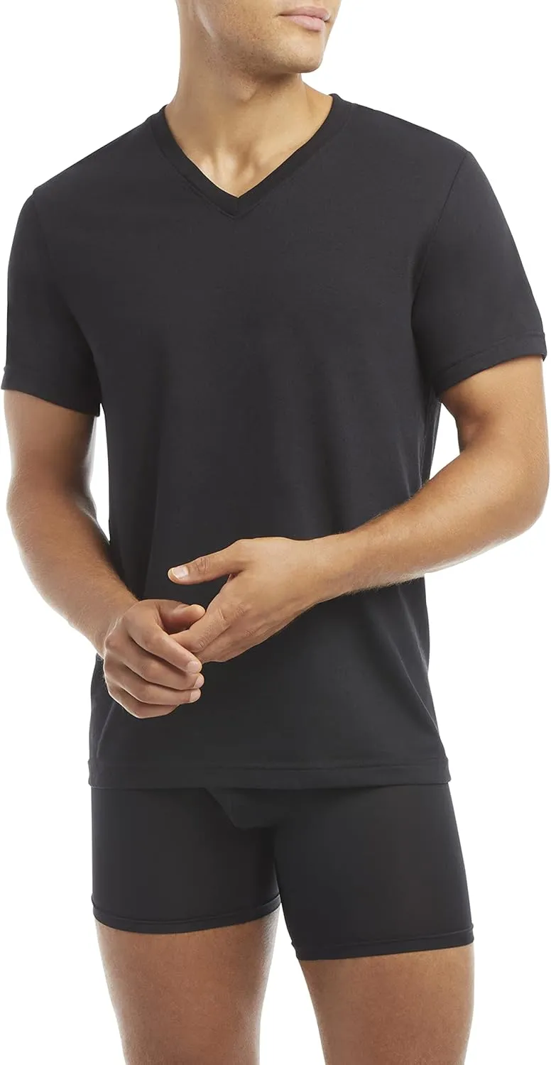 Evolve Men's Performance Cotton 3 Pack V-Neck T-Shirt