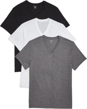 Evolve Men's Performance Cotton 3 Pack V-Neck T-Shirt