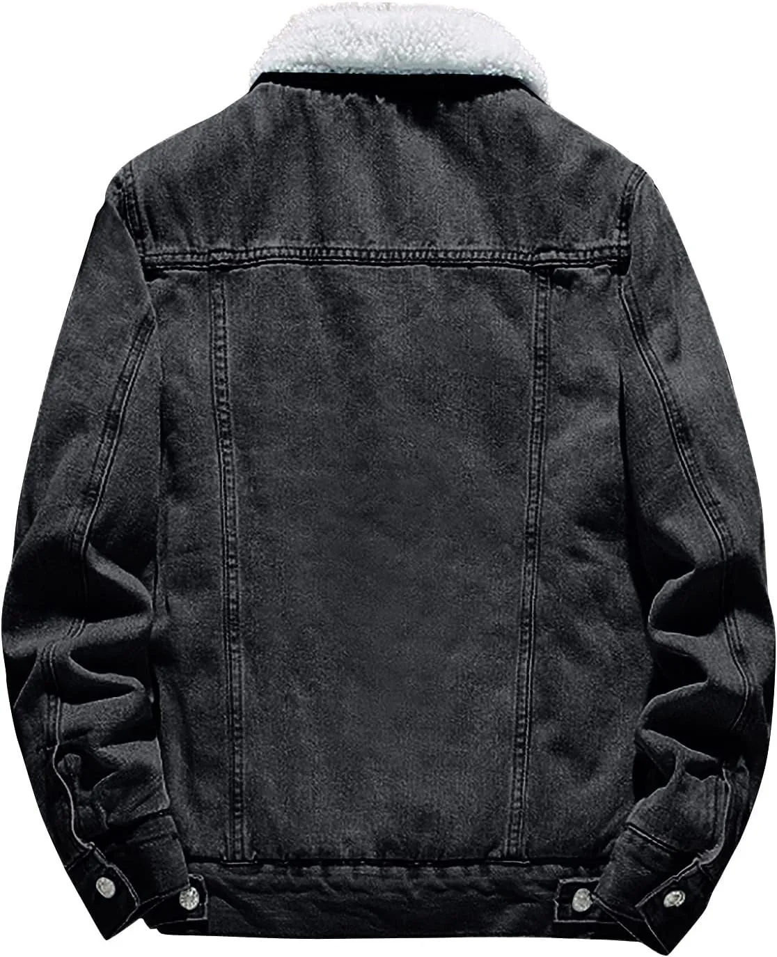 Fashion Jackets for Men Men's Winter Lined Denim Jacket Windbreaker Trucker Wool Mens Jackets