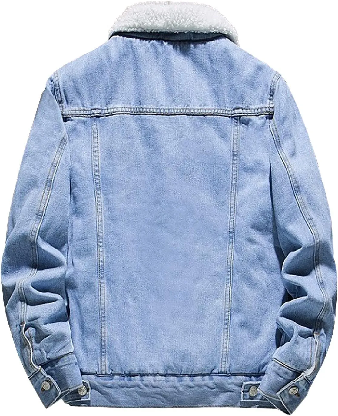 Fashion Jackets for Men Men's Winter Lined Denim Jacket Windbreaker Trucker Wool Mens Jackets